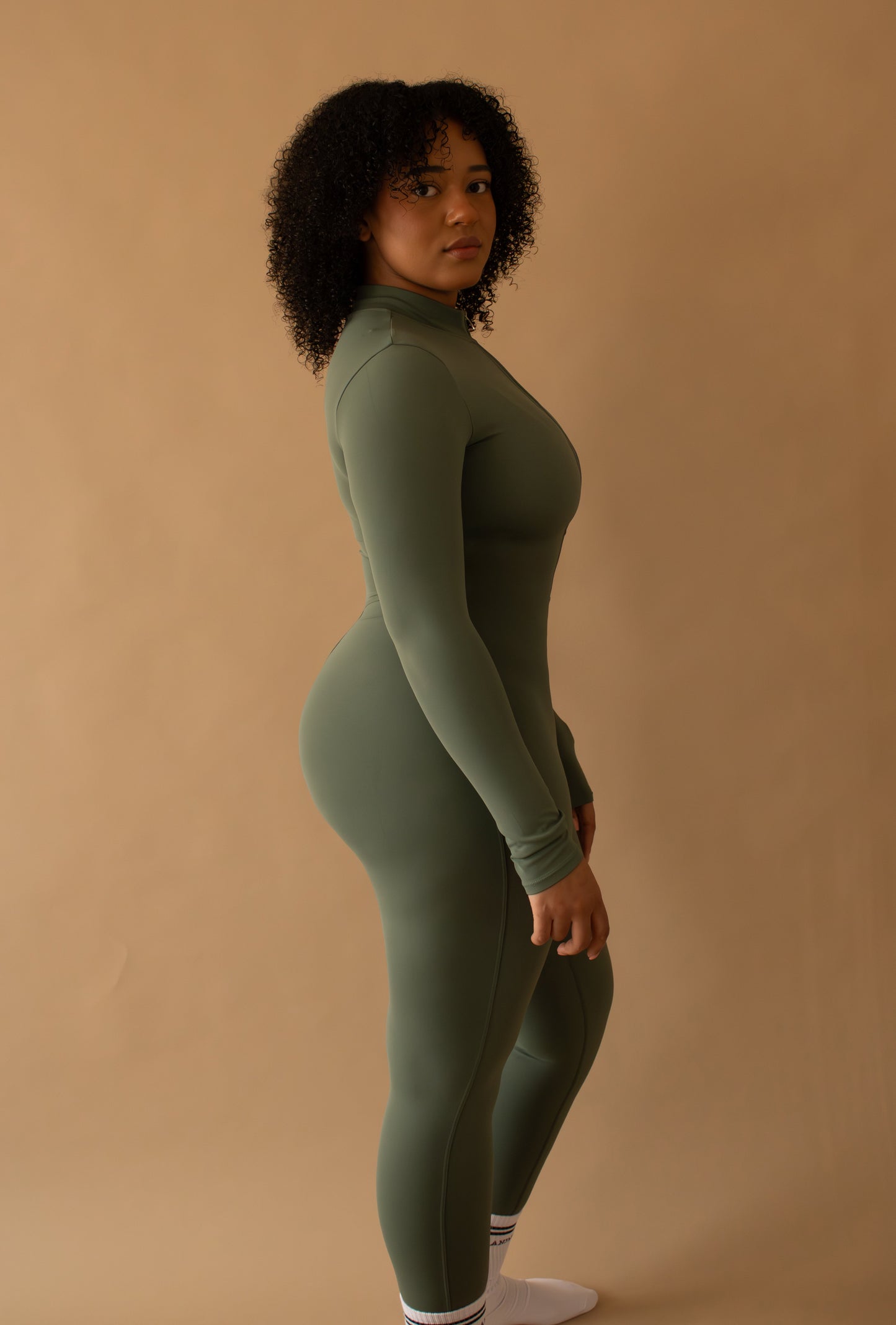 Intense Full Body Gym Suit – Army Green