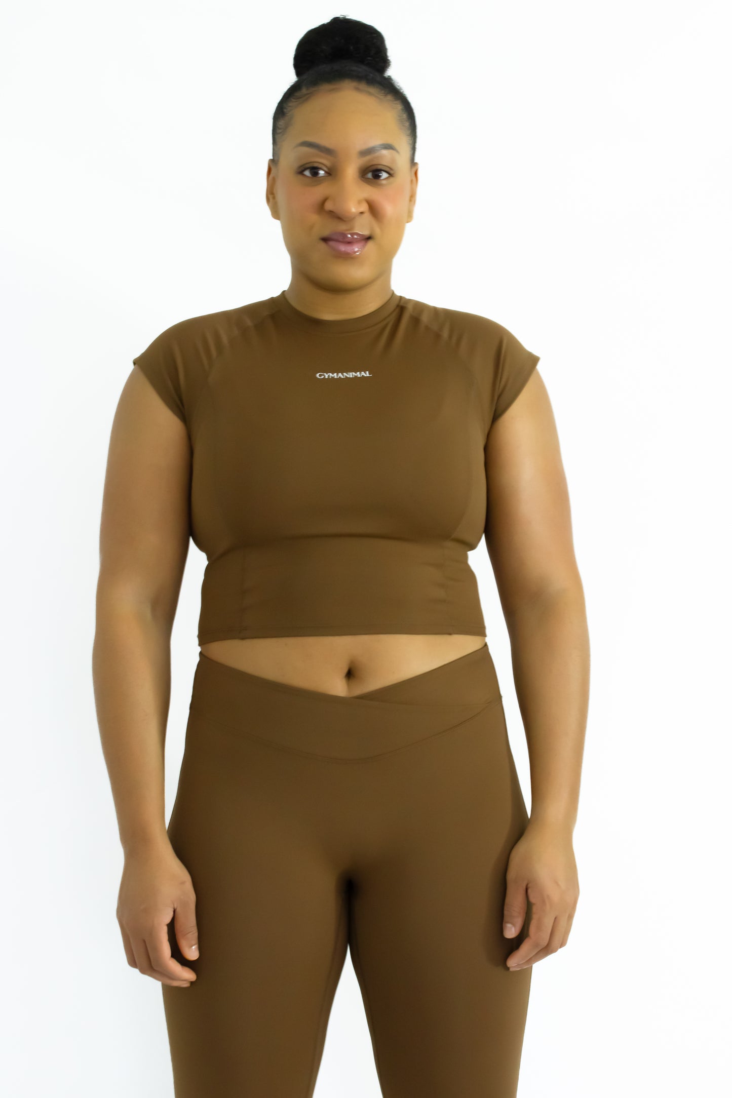 Short Sleeve Top Oak Brown