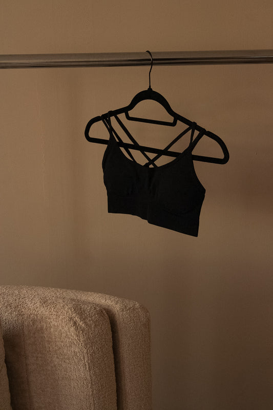 ENERGY Cross Back Bralet Black